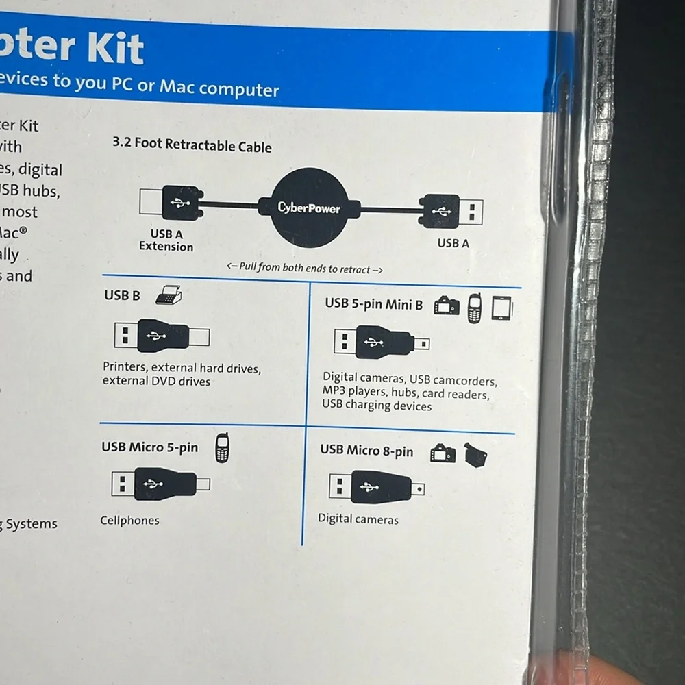 Cyber Power USB Adapter Kit New Sealed